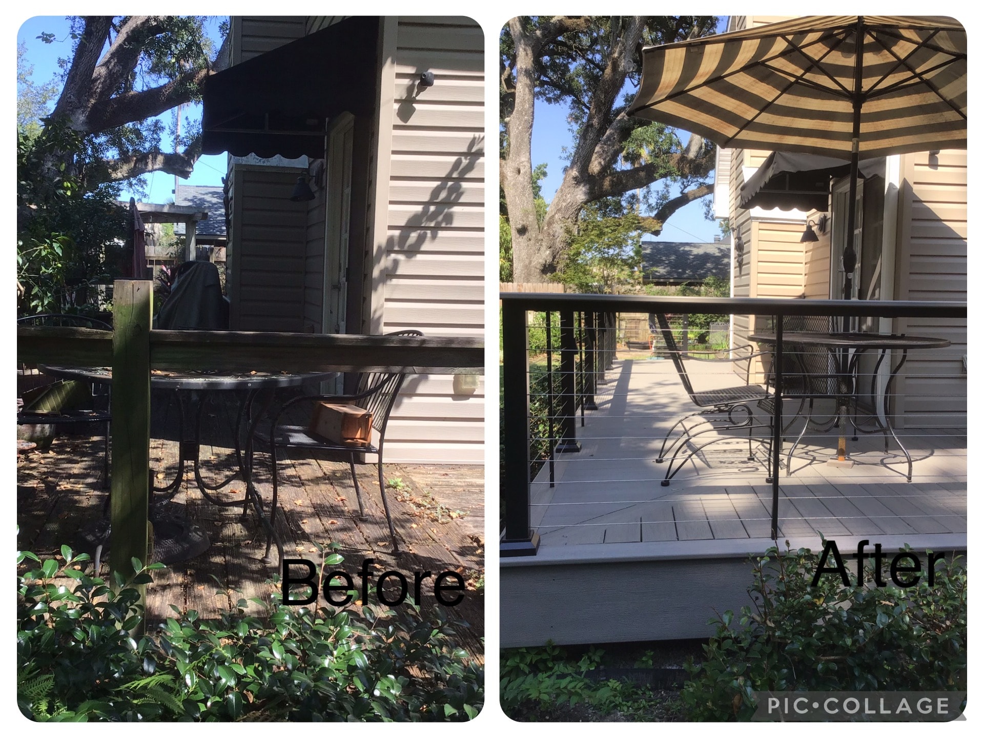 Composite Deck with Cable Railing